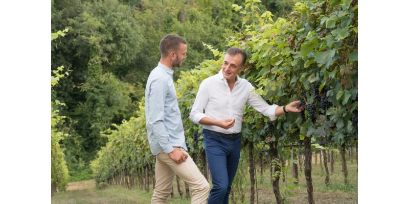Valentino Sciotti nelle vigne di Farnese Vini