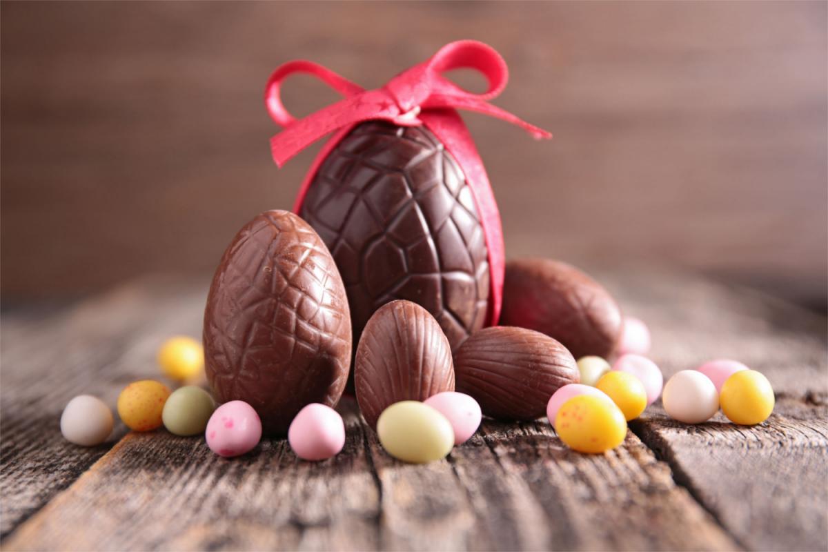 Uova di cioccolato di pasqua